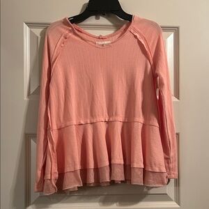 Chelsea & Violet Coral Long Sleeve Top